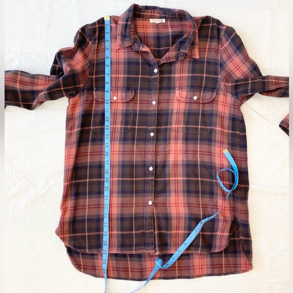 Sundry Flannel Button Down Plaid Top - Picture 5 of 11